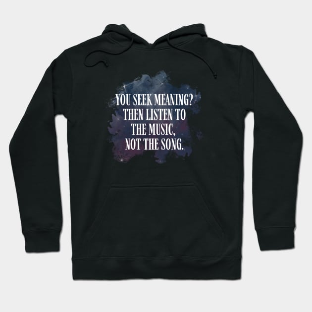 Listen to the music, not the song II - Black - B5 Sci-Fi Hoodie by Fenay-Designs